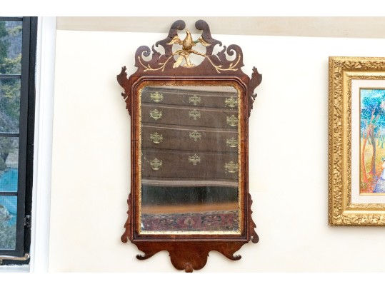 American Chippendale Mahogany Looking Glass, Ca. 1770-90