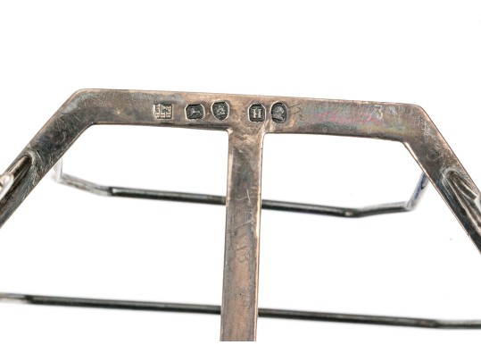 Antique English Sterling Silver Toast Rack, 5.175 Ozt.