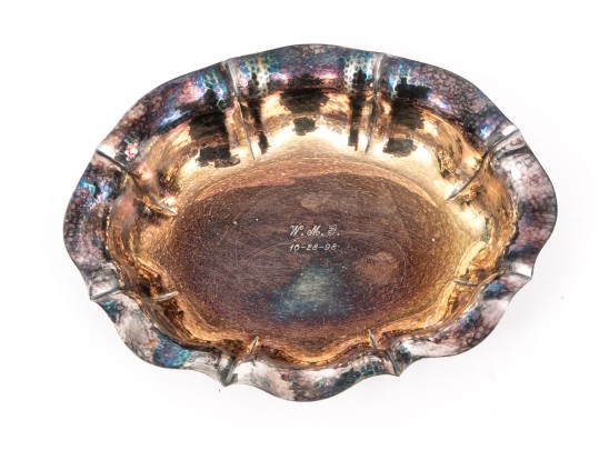 Italian Gianmaria Buccellati Sterling Silver Oval Bowl, 7.58 Ozt.