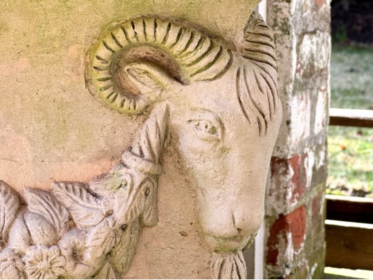 Pair Of Cast Stone Garden Planters