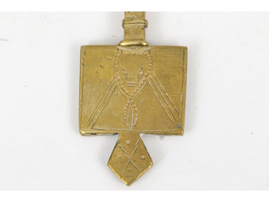 Antique Brass Handheld Coptic Cross