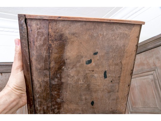 Continental Walnut Tambour Side Table, 19th Century