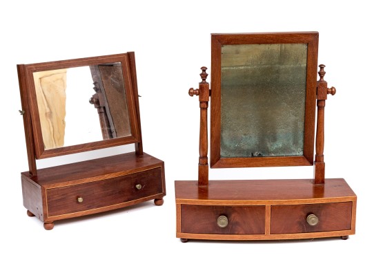 Two Antique Vanity Shaving Mirrors