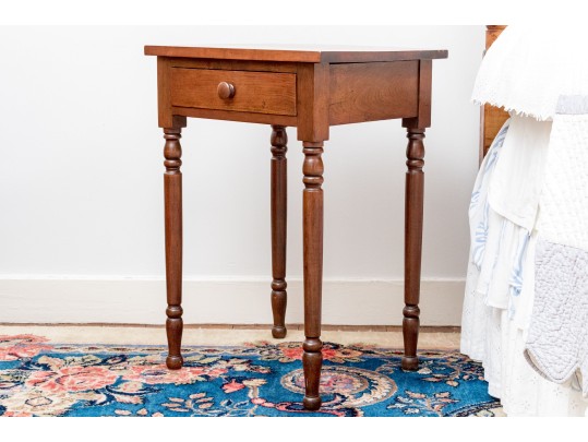 American Sheridan Cherry Single Drawer Work Stand, Ca. 1830-50 