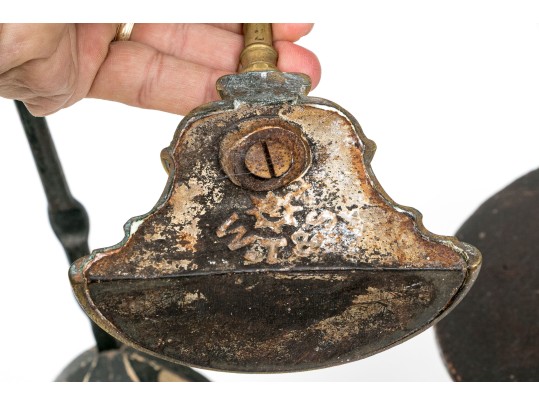 Antique Firkin Bucket With Two Quality Door Stops