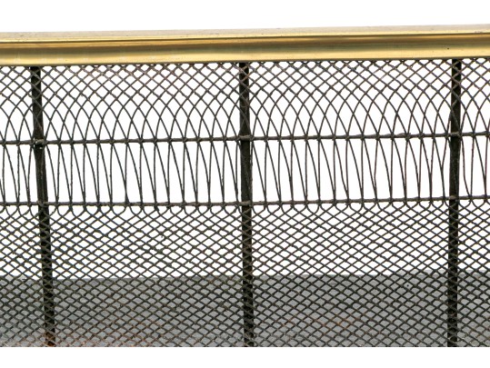 Antique Brass And Wire Fire Fender