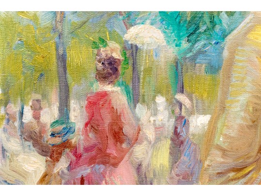 John Strevens (British, 1902-1990) Oil On Canvas, The Garden Of Luxembourg