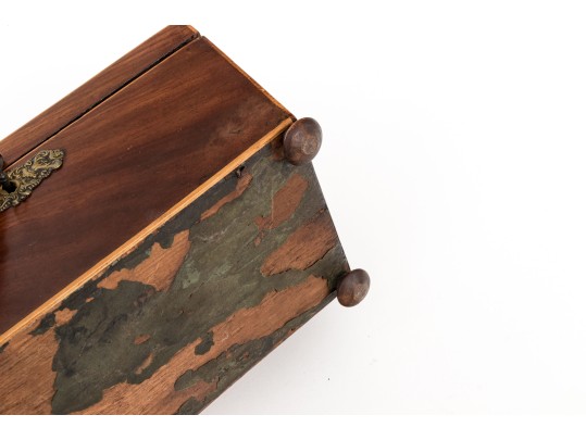19th Century Casque Form Tea Caddy