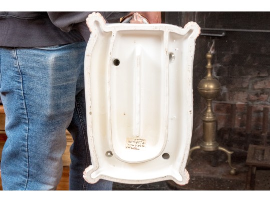 Pair Of Vintage Italian Hand-Painted Life Size Ceramic Whippet Dogs