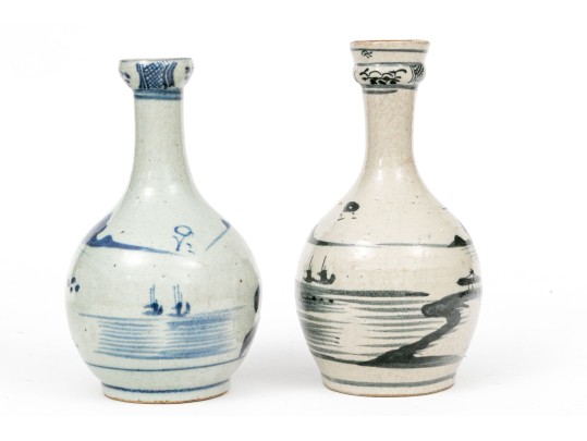 Two 18th-19th C. Chinese Export Porcelain Guglets
