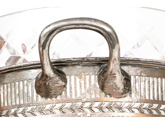 Black Star & Frost Steriling Silver Liner And Waterford Crystal Cachepot, 7.01 Ozt. 