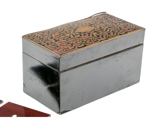 A Fine Louis XVI Boulle Work Tea Caddy, Ca. 1775-1795