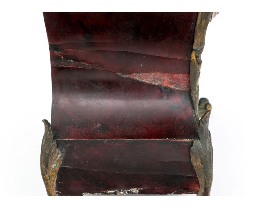 Rococo Style Gilt Bronze Mounted Tortoise Veneered Mantel Clock