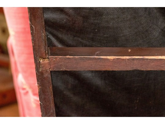 American Late Federal New England Upholstered Wingback Armchair, Ca. 1800-1820