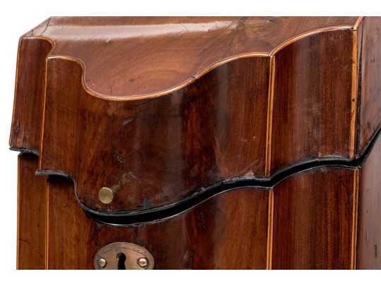 Two Antique Mahogany Knife Boxes