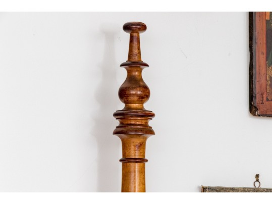 American Sheridan Full Size Figured Maple Poster Bed Frame, Ca. 1830-50