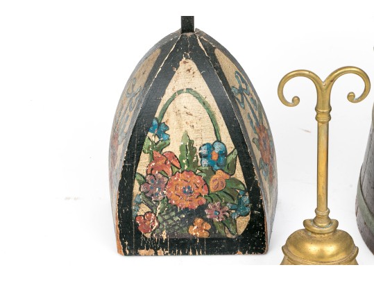 Antique Firkin Bucket With Two Quality Door Stops