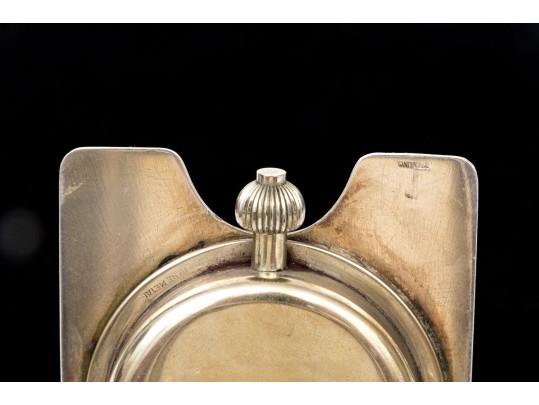 Vintage J.E. Caldwell Sterling Silver Travel Clock 