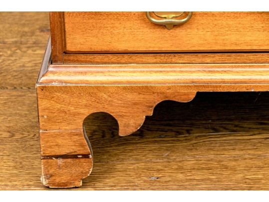 American New England Chippendale Light Mahogany Slant Front Desk, Ca. 1780-1800