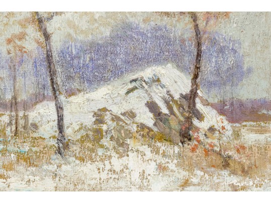 Ernest Lawson (Canadian-American, 1873-1939) Oil On Panel, Winter Landscape