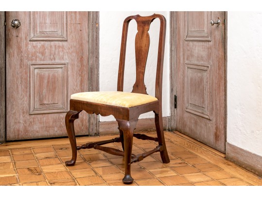 Antique Queen Anne Connecticut Cherry Side Chair, Ca. 1760