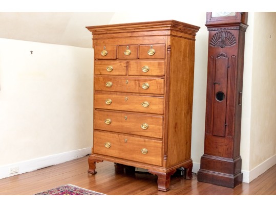 American Federal Cherry Tall Chest Probably Pennsylvania, Ca. 1760-80