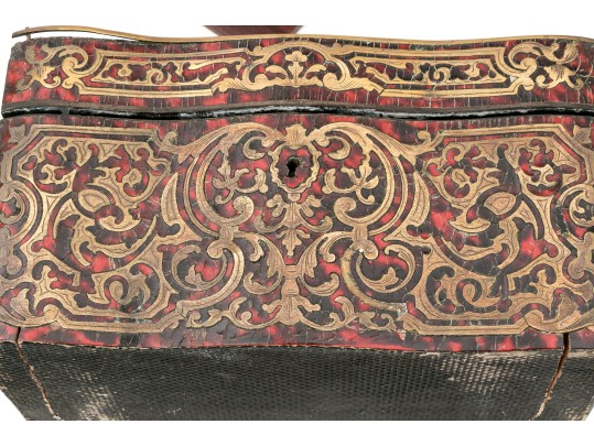 A Fine Louis XVI Boulle Work Tea Caddy, Ca. 1775-1795