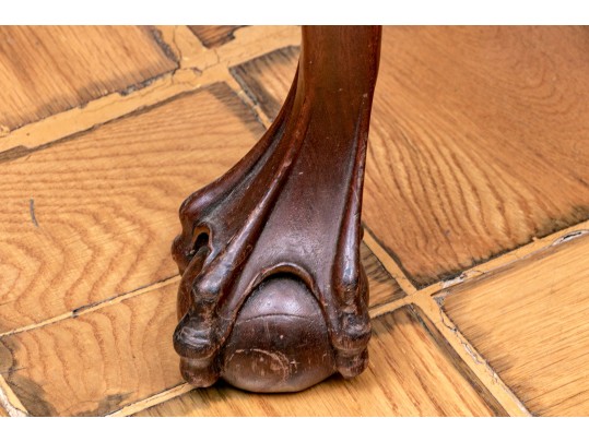 Antique Chippendale Style Mahogany Carved Side Chair, Late Victorian