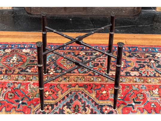 Vintage Hand Painted French Chinoiserie Tole Tray Top Table