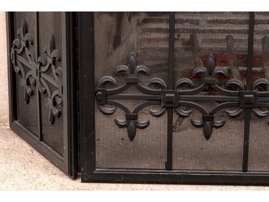 Heavy Quality Fireplace Spark Screen In Three Sections