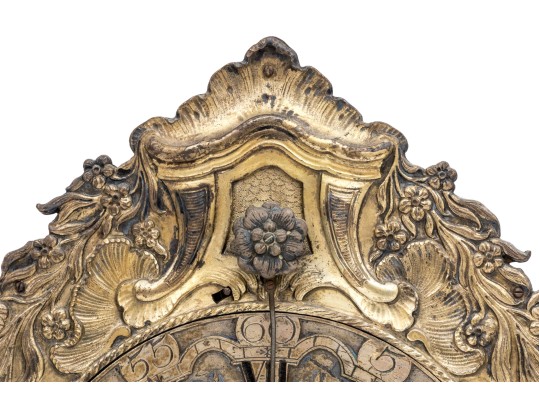 German Gilt Brass Rococco Style Mantle Clock, 19th Century