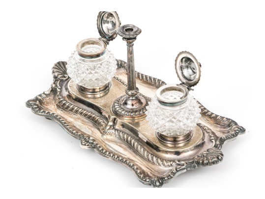 Horace Woodward & Co. LTD, Sterling Silver Ink Stand, London Ca. 1890