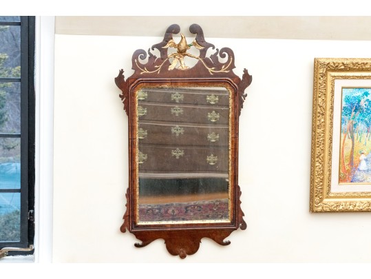 American Chippendale Mahogany Looking Glass, Ca. 1770-90