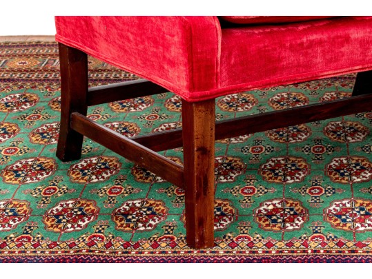 Fabulous Antique Late Chippendale Upholstered Camelback Sofa, Ca. 1780-1810