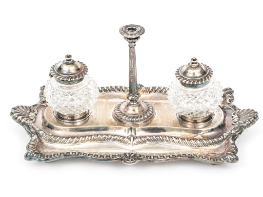 Horace Woodward & Co. LTD, Sterling Silver Ink Stand, London Ca. 1890