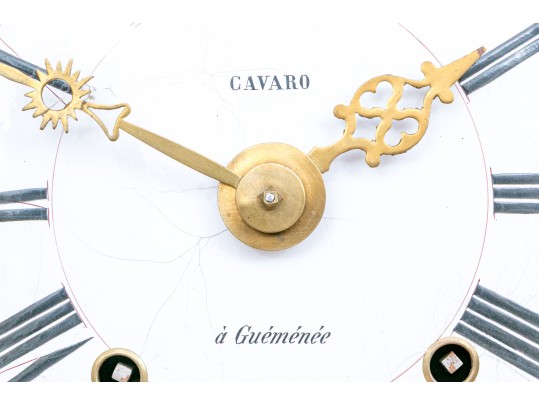 Antique French Dark Stained Fruitwood Tall Case Clock, 19th Century