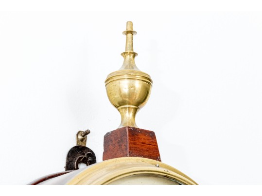 Massachusetts Mahogany Federal Banjo Clock, Ca. 1800-1820