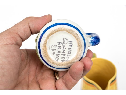 Collection Of Ten French Quimper Ceramics