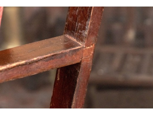 American Late Federal New England Upholstered Wingback Armchair, Ca. 1800-1820