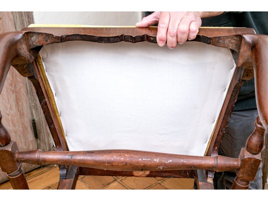 Antique Queen Anne Connecticut Cherry Side Chair, Ca. 1760