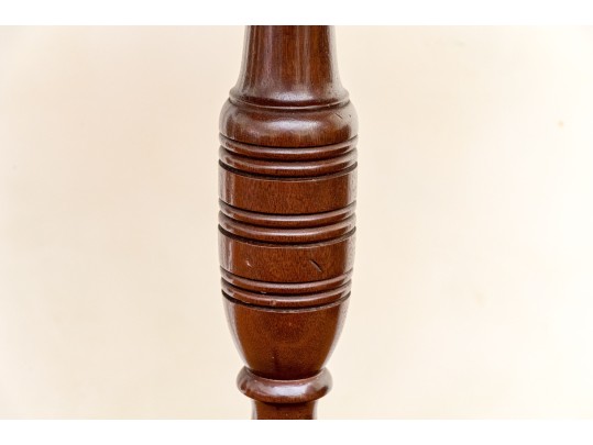 American Federal Tilt Top Mahogany Spider Leg Candle Stand, Ca. 1800-20