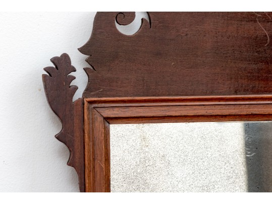 Pair Of Antique Mahogany Chippendale Style Looking Glasses, 19th Century