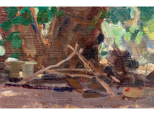 Robert Emmett Owen (American, 1878-1957), Landscape With House And Trees Oil On Canvas