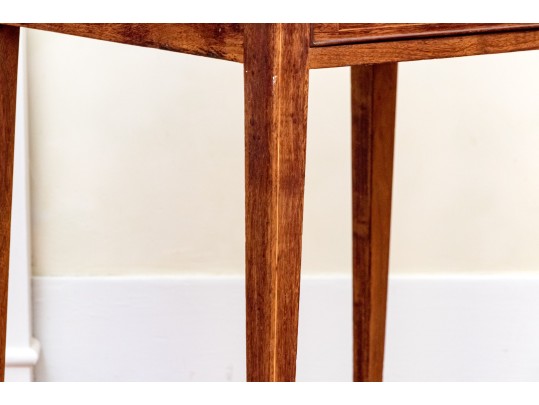 Federal Style Mahogany Inlaid Two Drawer Work Table