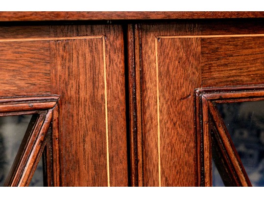 Antique American Centennial Federal Style Bookcase Cabinet