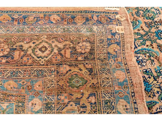 Antique Persian Hand-Knotted Wool Carpet, 11'-10
