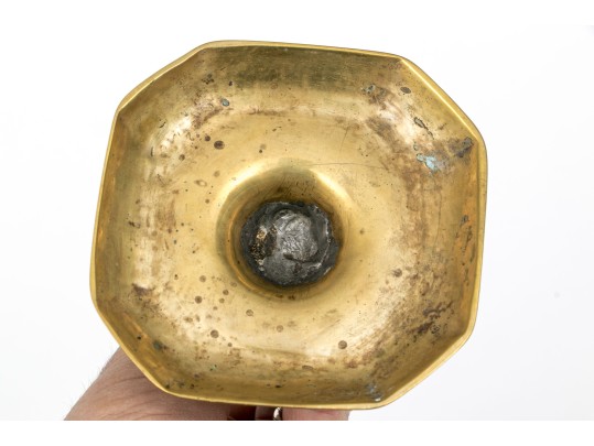 Pair Of Antique Brass Candlesticks