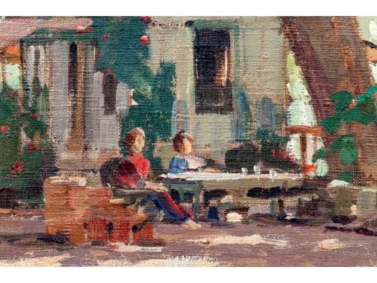 Robert Emmett Owen (American, 1878-1957), Landscape With House And Trees Oil On Canvas