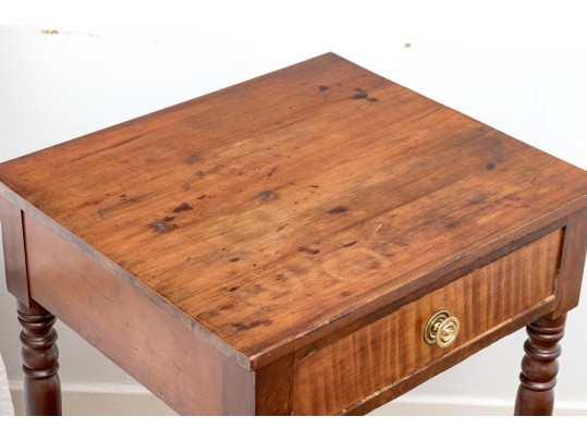 American Sheridan Single Drawer Work Stand, Ca. 1820-40
