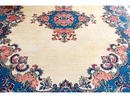 A Fine Persian Hand-Knotted Wool Open Field Kerman Carpet, 13'-9 X 10'-7, Ca. 1940 Or Earlier